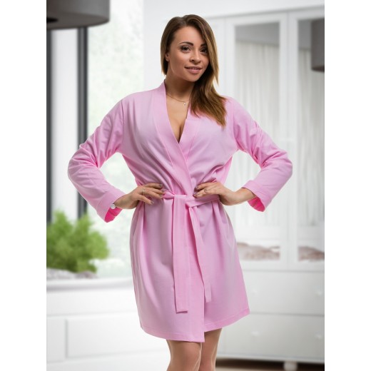 plus size-2107 Cotton Robe Baby Pink S-6XL 8-24 New Arrivals-Nine X