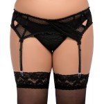 plus size-066 Garter belt Black S-8XL Garter Belts-Nine X