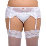 plus size-058 Garter belt White S-8XL Garter Belts-Nine X