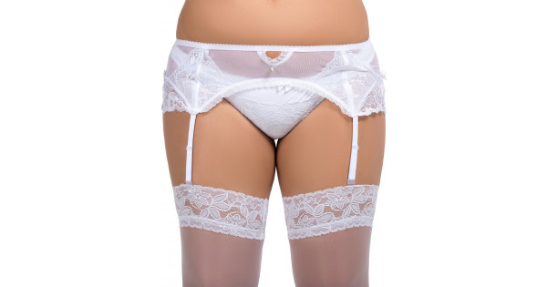 058 Garter belt White S-8XL