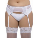 plus size-061 Garter belt White S-8XL Garter Belts-Nine X