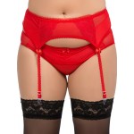 plus size-061 Garter belt Red S-8XL Garter Belts-Nine X