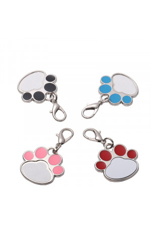 PT001 Sublimation Pet Name Tag Paw Printing Size 21x15mm