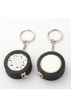 TL002 Sublimation Mini Tire Tape Measure With Keychain 1m