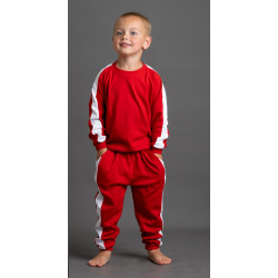 777 Red Cotton Tracksuit with side panel 12/13 Years (to fit height 152cm)