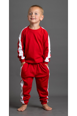 777 Red Cotton Tracksuit with side panel NO RETURNS