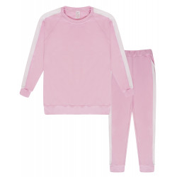 777 Pink Cotton Tracksuit with side panel