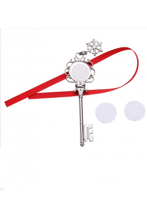 CH001 Snowflake Key Sublimation Christmas Ornaments Size: 100*33mm