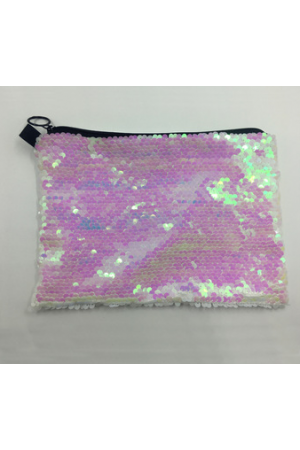 MB002 Sublimation Sequins Cosmetic Makeup Bag With Carrying Rope 16x23cm