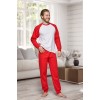 130 Men's Red/white Nine X 100% Cotton Pyjama Set