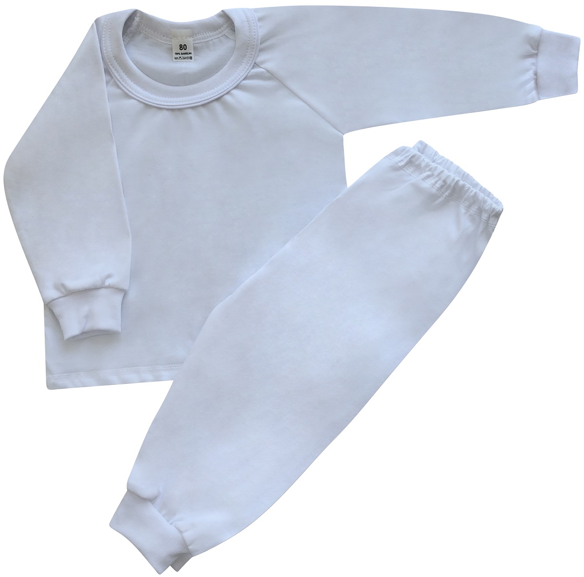 Kids 130 white long pyjama set 100 Cotton