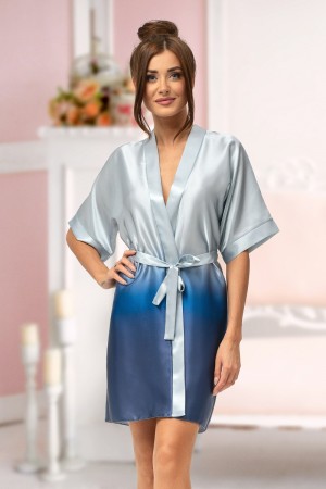2133 Blue Ombre Dressing Gown Size S-2XL
