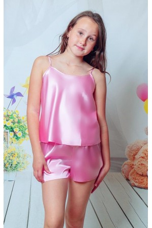 110 Baby Pink  Girls  Satin Cami Set pj's  Nightwear