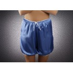 plus size-014 French Blue Silky Satin Shorts S-3XL Briefs / Knickers-Nine X