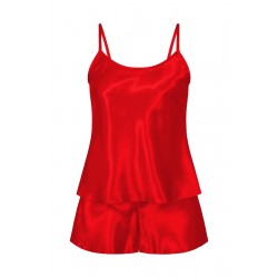 082 Plus Size Satin Cami Set S-6XL 8-24 Red