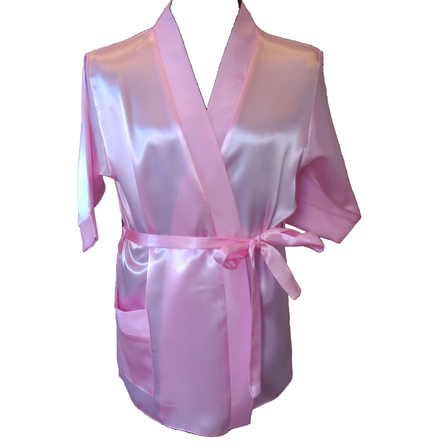 3107 Baby Pink Children Satin Robe