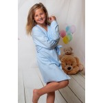 plus size-2108 Light Blue Children Cotton Robe New Arrivals-Nine X