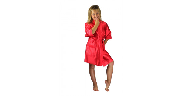 childrens red dressing gown