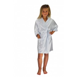 3107 Silver Children Satin Robe