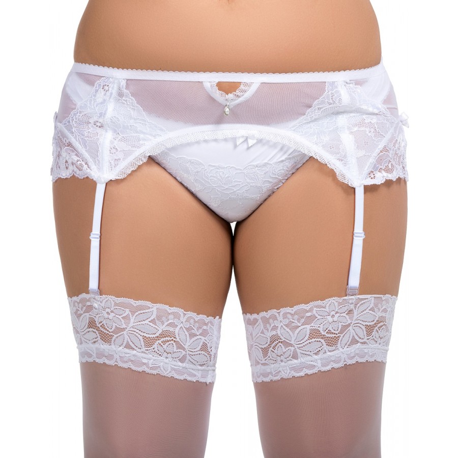 058 Garter belt White S8XL